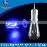 E27 Base ST64 Led Bulb Filament ST64 B22 Led Filament Bulb ST64 Rgb Led Colors Light E26 thumbnail-5