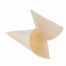Disposable Tableware Bamboo Wood Cones for Party Foods, Snacks, Nibbles, Canapé 180mm thumbnail-2