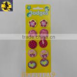 Mixed Patterns Tinplate Party Girl Badges on Sale