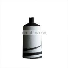 Modern Luxury Black Ink Hand-painted Painting White Porcelain Ceramic Vase for Table Decoration thumbnail-4