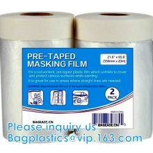 Automotive Roll Masking Film Set, Painting Tray Kit, Pre-Taped, Sheeting Covering, Car Furniture Protection Cover thumbnail-1