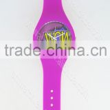 Fashion silicone watch with stylish dial, various colors available