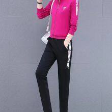 Sports Suit Women's Spring And Autumn Women's Casual Suit Stand-Up Collar Sweater Women's Running Two-Piece Set thumbnail-5