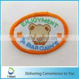 Lovely Embroidery Badge/Sticker/patch Design Woven Label for Clothings, Bags, and Garments thumbnail-1