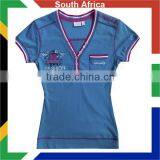 Yarn Dyed Deep V-neck Sexy T-shirt/Finest Crafts/high Quality Pure Cotton Single Jersey T-shirt thumbnail-1