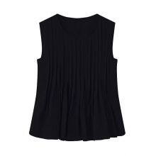 New Women's Summer Doll Shirt, Round Neck Sleeveless Top thumbnail-2