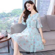 New Summer Dresses for Moms in 2025 - Stylish Mid - Aged Women's Clothing, Sleeveless or Short - Sleeved, Elegant Plus - Size Chiffon Dresses for Middle - Aged and Elderly Women thumbnail-1