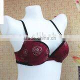 2016 Sexy Fuchsia/black Flower Pattern Under Bra thumbnail-2