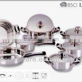 Wholesales Stainless Steel Pan Set Suitable for Induction