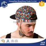 Cheap Flat Mens Heat Transfer Print 5 Panel Caps