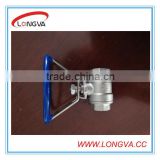 Stainless Steel Two Pieces Water Ball Valve with oval handle
