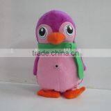 Pink Walking and Flapping Penguin With Scarf