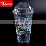600ml 20oz Transparent Clear Plastic Cups With Lids and Straws thumbnail-3