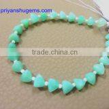 Chrysoprase Faceted 6*6 mm Trillion Shape Briolette Beads AAA Grade Straight Drilled 6" Strand Length Natural Loose Gemstones thumbnail-3