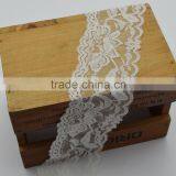 White Stretch Floral Scallop Lace Trim Forl Lingerie Headband Elastic DIY Lace Wide:6cm thumbnail-1