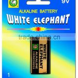 White Elephant brand 6LR61/9v Alkaline Battery (OEM welcomed)