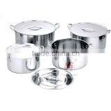 Economical Kitchen Appliance Large-capacity 4pcs Stainless Steel Cookware Set Stockpot thumbnail-1