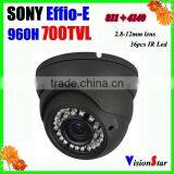 Color Security Cctv Camera Module 960h 700tvl Sony Effio-E 811+4140 Motion Detection 2.8-12mm Varifocal Lens Metal Video Camera thumbnail-1