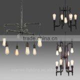 Industrial Vintage Water Pipe Chandelier Lamp With Adison Bulb for Bar and Decoration thumbnail-1