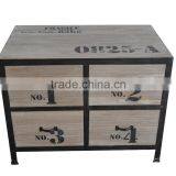 Antique Solid Wooden Chest of 4 Drawer Cabinet