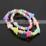 Fashion Children Jewelry Cute Rainbow Color Acrylic Star Bead Necklace thumbnail-2