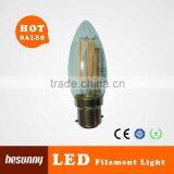 B22 2w 4w 2700k CE ROHS 360 Degree Led Candle Filament Bulb 100-110lm/w thumbnail-1