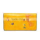 Latest Beatiful Cartoon Pattern Fresh Yellow Clutch Purse Ladies Mujer Cartera thumbnail-1