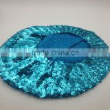 ladies' and girl's accessorize monsoon gold blue sequin cap beret fashion trimming sequined hat