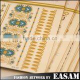 New Metallic Gold Temporary Tattoo,metal Tattoo Stickers Quality Choice thumbnail-1