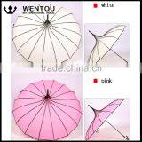 Blooming Brollies Ribbed Polka Dot Pagoda Umbrella thumbnail-3