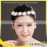 Metal Rhinestone Flower Garland Headband, Flower Adult Headbands thumbnail-1