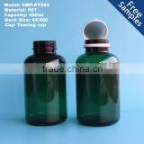 15 OZ Green Wide Mouth Plastic PET Medicine Bottle, 450cc Pharmaceutical Pill Container Bottle thumbnail-1