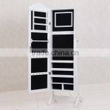 Fashion Jewelry Wholesale Wooden Cabinet Free Standing Mdf With Mirror thumbnail-3