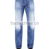 Blue Denim Jeans for Men Straight Leg thumbnail-4
