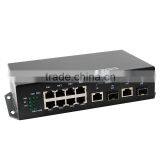 12 Port Gigabit Switch IEEE802.3af at 48v 8 Giga POE With 2 1000mbps RJ45/SFP thumbnail-2