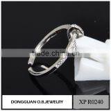 OEM and ODM Ladies Finger Fancy White Gold Latest Design Diamond Ring thumbnail-2