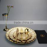 6"Plastic Disposable Gold Dinner Plate With Folwer Brim thumbnail-5