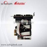 HighTek low profile bracket 2-port RS-232 PCI-E serial card