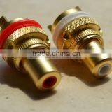 Terminal Copper 2x RCA Alluvial Gold Pre-amplifier Chassis DAC Audio Signal