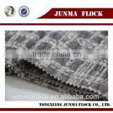 Grey and White Gridiron Pattern Flocked Waterproof Fabric for Home Furniture thumbnail-3