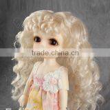 New Arrival Long Spring Curly Blonde Bjd/blythe Doll Wig With Curly Bangs thumbnail-2