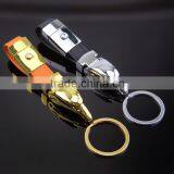 Hot Sell Metal PU Leather Custom Logo Keychain for Business Gift