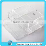 2 Drawes Clear Perspex Makeup Storage Box Acrylic Comestic Display Acrylic Containers