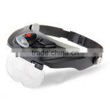 Kawachi 4 Lens Hands Free Head Magnifying Glass Magnifier LED Light Loupe thumbnail-2