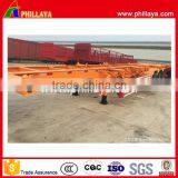2 Axle 3 Axle Cargo Skeleton Lowbed Semi Trailer 40ft Container Trailer Price for Sale thumbnail-4