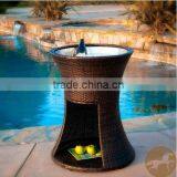 2016 New Style Outdoor Brown Wicker Furniture Standing Ice Bucket thumbnail-1