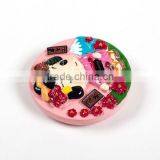 3D Custom Lovely Japanese Girl Round Resin Fridge Magnets thumbnail-3