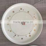 12" Popular Porcelain Pizza Plate With Chriatmas Printing thumbnail-2