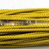 5mm Round Real Braided Leather Cord Various Color for Option for Making Jewelry Bracelet thumbnail-3