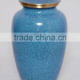 Sky Blue Coloured Brass Decorative Classice Urns thumbnail-1